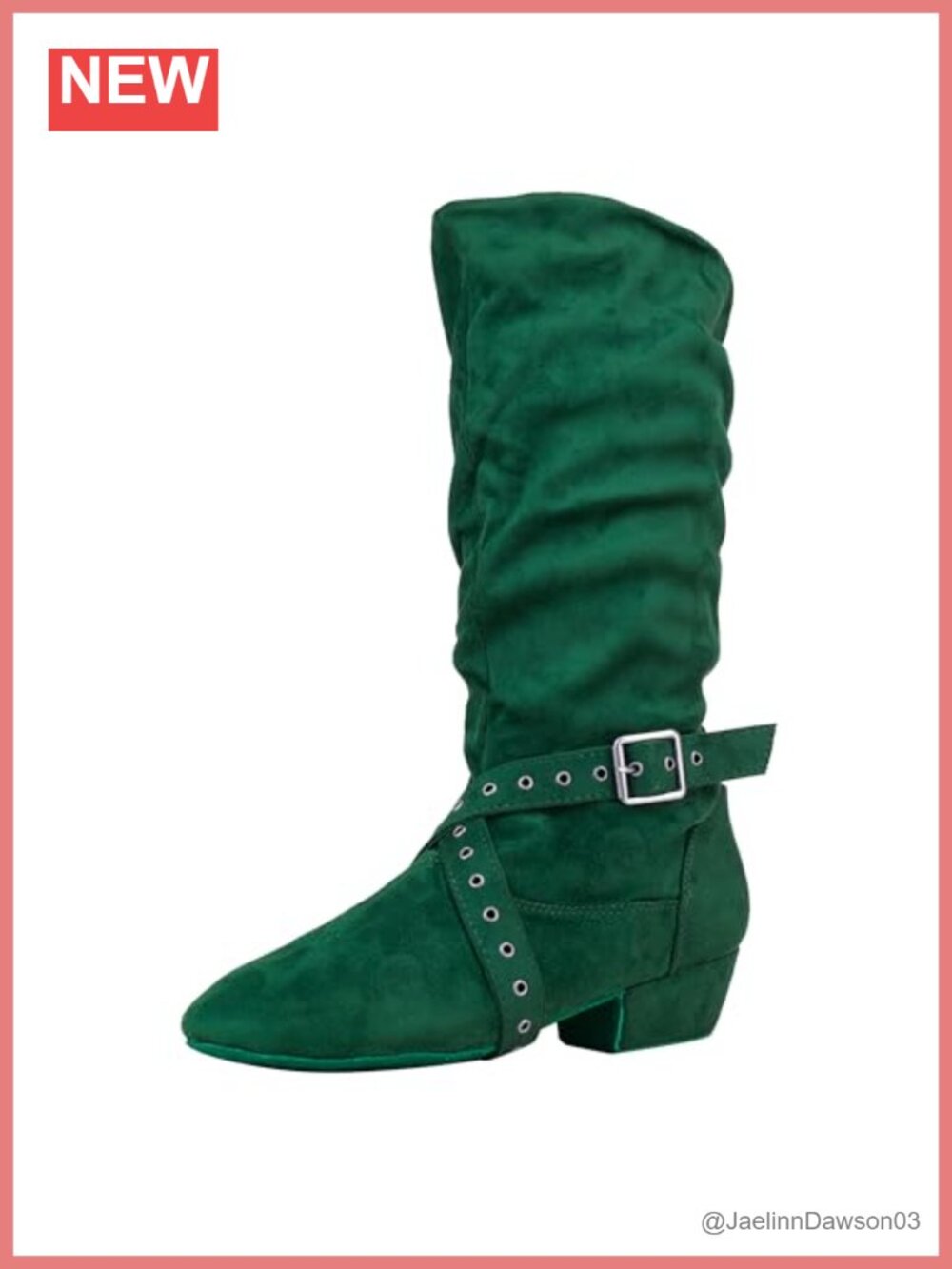 Women's Suede Leather Sole Ballroom Dance Boots, 1.5" Heel, Lace-Up, Zipper